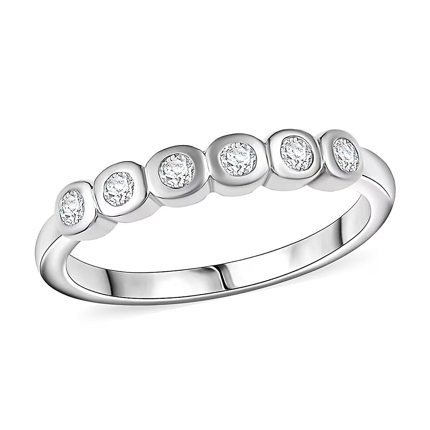 Luxuriant Diamond Lab Grown Diamond Ring in 18K Vermeil YG Over Sterling Silver 0.25 ctw
