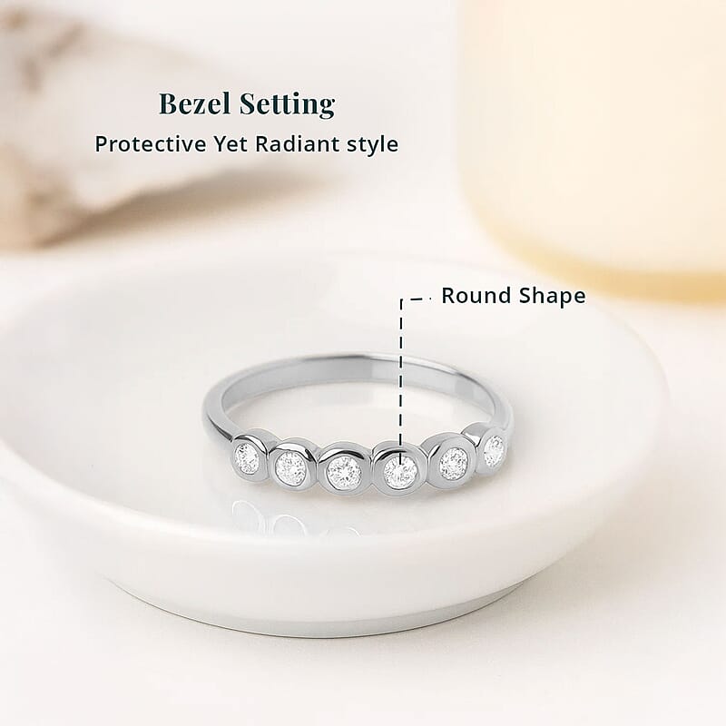 Luxuriant Lab Grown Diamond G-H SI 0.25 ctw Ring in Rhodium Over Sterling Silver (Size 10.0) 