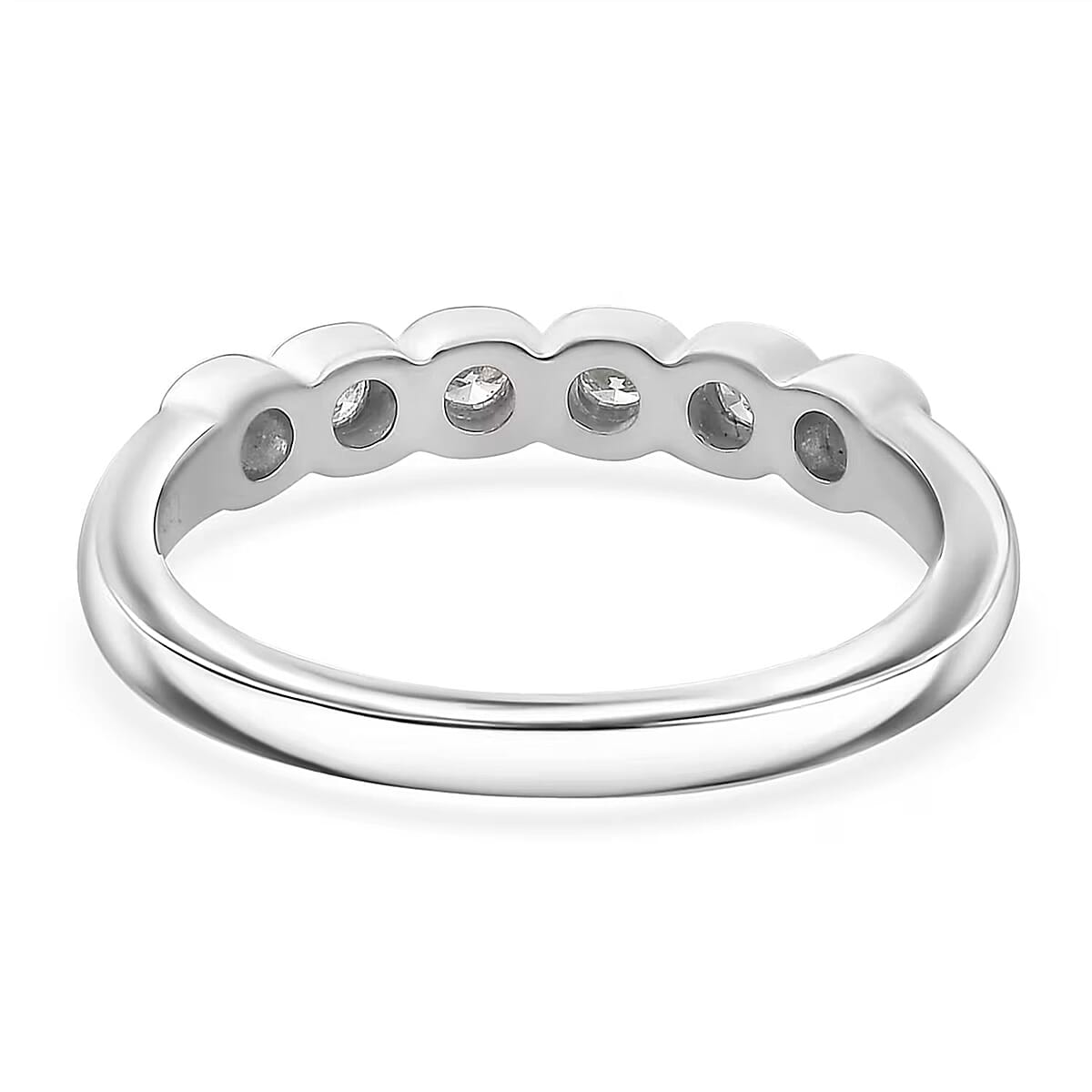 Luxuriant Lab Grown Diamond G-H SI 0.25 ctw Ring in Rhodium Over Sterling Silver (Size 10.0)  image number 7