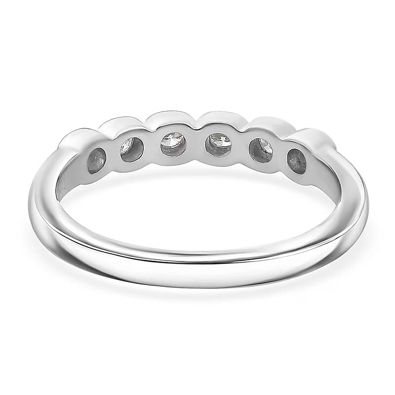 Luxuriant Lab Grown Diamond G-H SI 0.25 ctw Ring in Rhodium Over Sterling Silver (Size 10.0) 