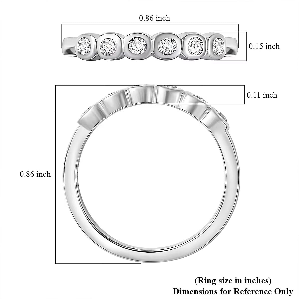 Luxuriant Lab Grown Diamond G-H SI 0.25 ctw Ring in Rhodium Over Sterling Silver (Size 7.0)  image number 6