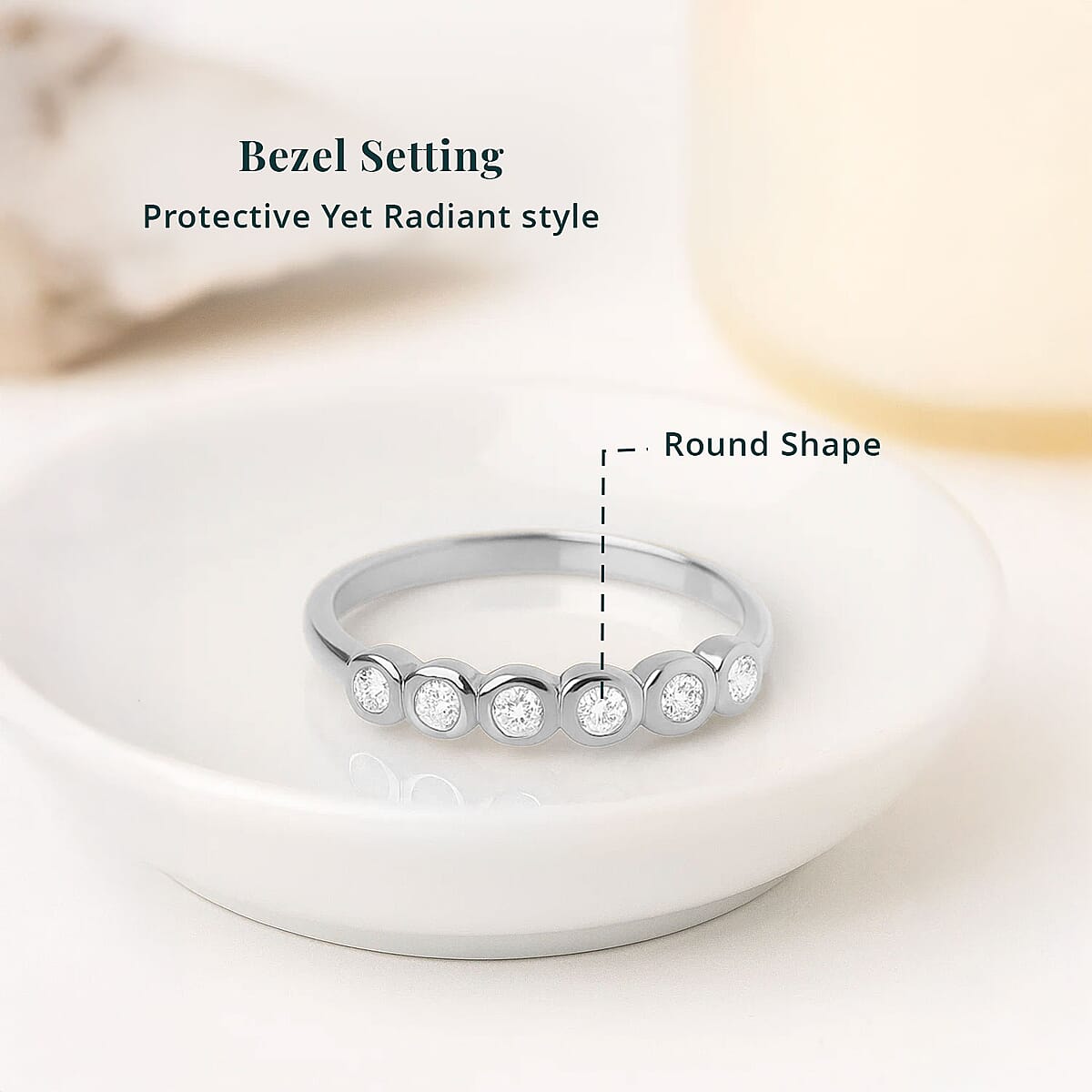 Luxuriant Lab Grown Diamond G-H SI 0.25 ctw Ring in Rhodium Over Sterling Silver (Size 8.0)  image number 4