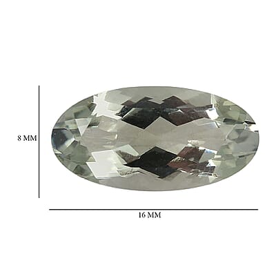Montezuma Prasiolite (Oval 16x8 mm) 4.00 ctw Loose Gemstone