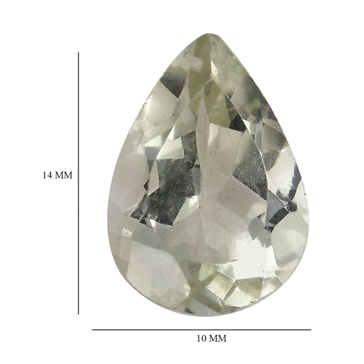 Montezuma Prasiolite (Pear 14x10 mm) 4.50 ctw Loose Gemstone image number 4