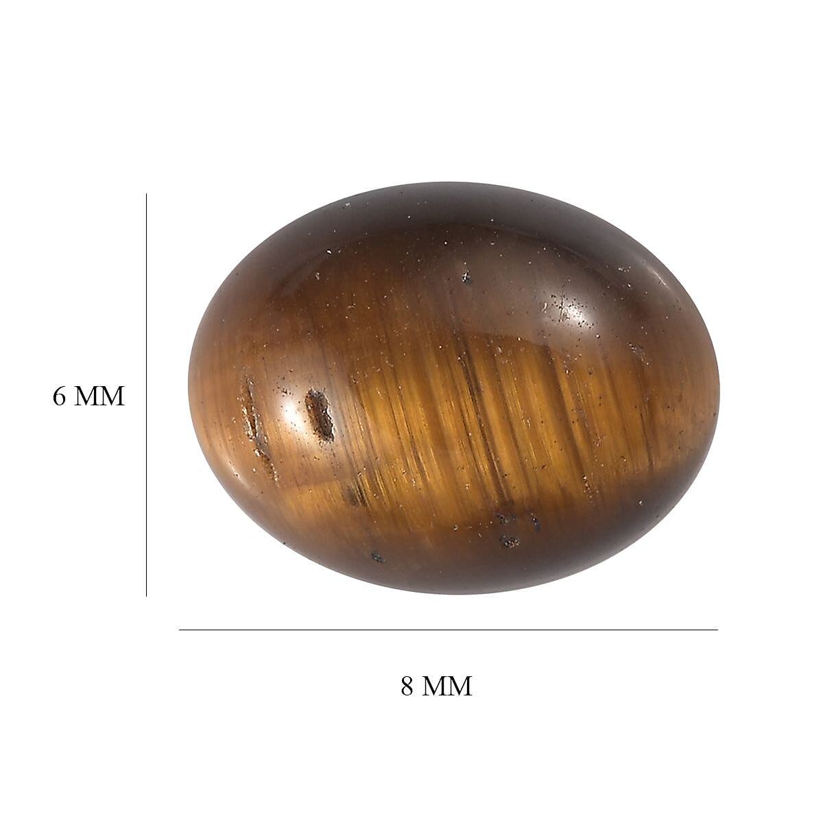 Tigers Eye (Ovl 8x6 mm) 1.09 ctw Loose Gemstone image number 4