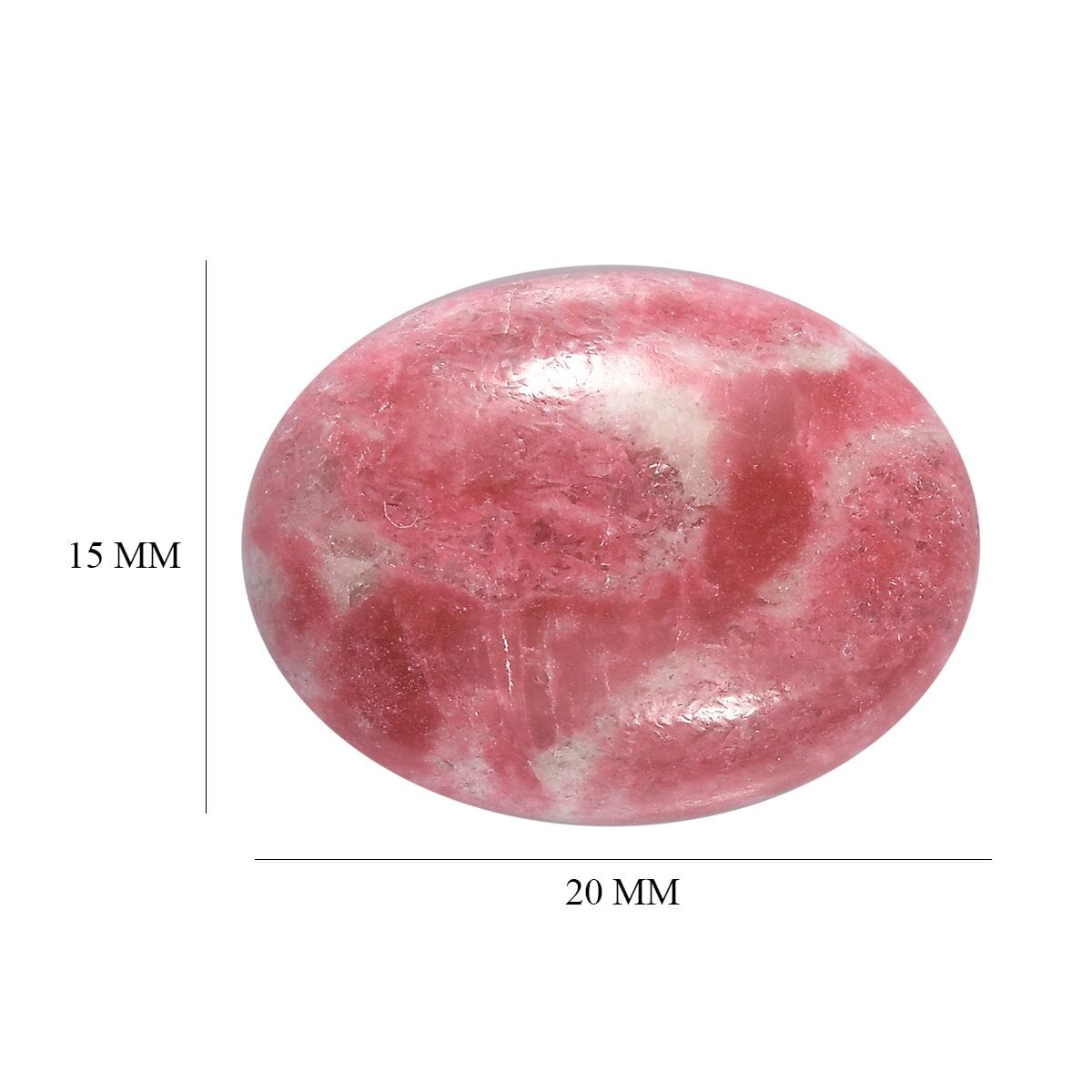 Norwegian Thulite (Oval 20x15 mm) 15.00 ctw Loose Gemstone image number 4
