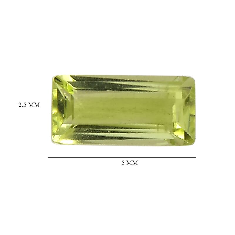 Set of 2 AA Peridot (Bgt 5x2.5 mm) 0.40 ctw Loose Gemstone