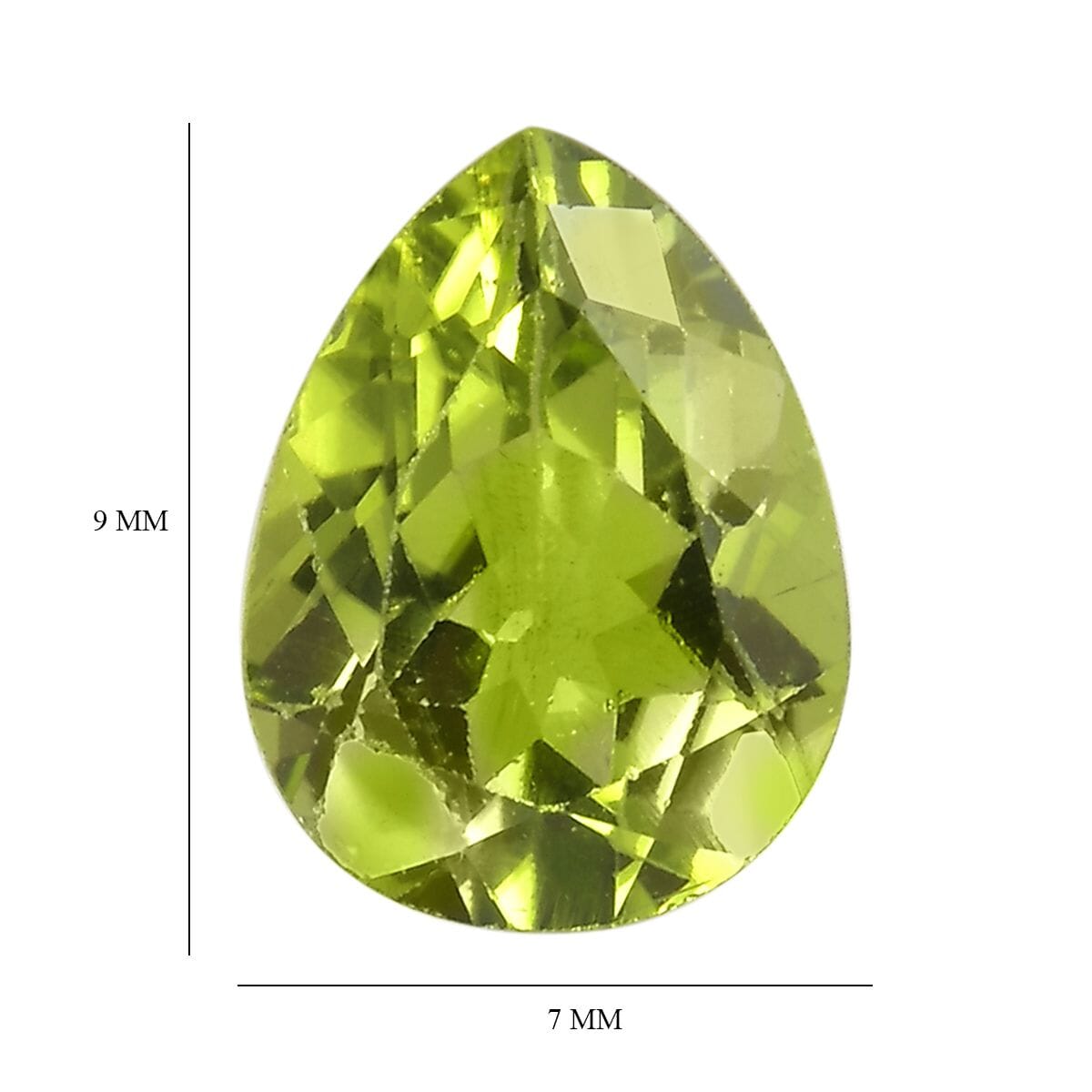 Set of 2 Peridot (Pear 9x7 mm) 3.02 ctw Loose Gemstone image number 4