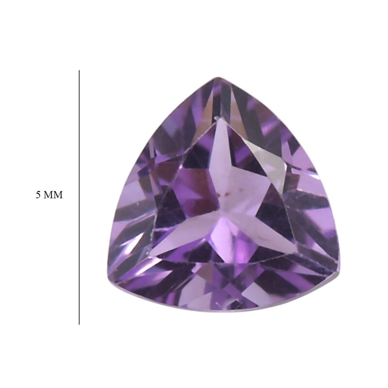 Rose De France Amethyst (Trl 5 mm) 0.68 ctw Loose Gemstone