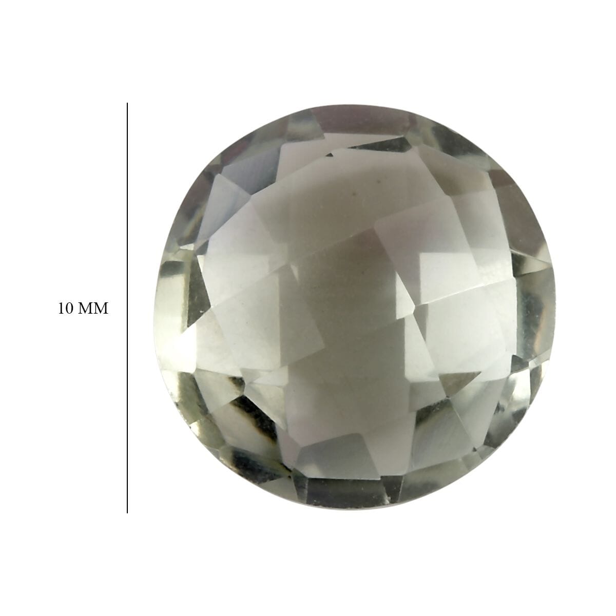 Montezuma Prasiolite (Rnd 10 mm) 3.00 ctw Loose Gemstone image number 4