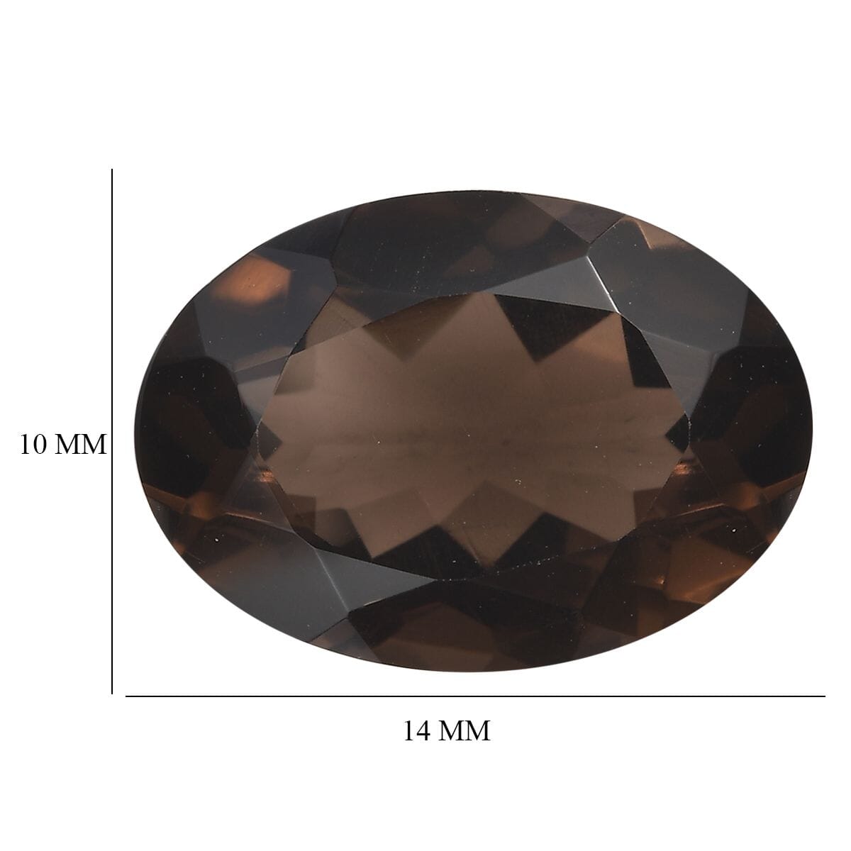 Brazilian Smoky Quartz (Ovl 14x10 mm) 5.05 ctw Loose Gemstone image number 4
