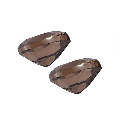 Brazilian Smoky Quartz Set of 2 (Pear 7x5 mm) 1.05 ctw Loose Gemstone
