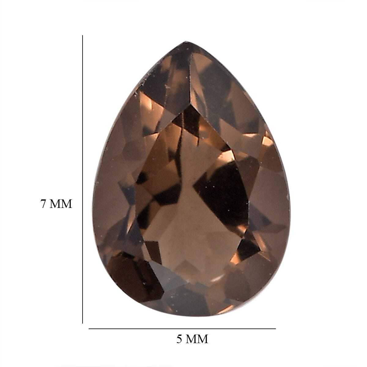 Brazilian Smoky Quartz Set of 2 (Pear 7x5 mm) 1.05 ctw Loose Gemstone image number 4