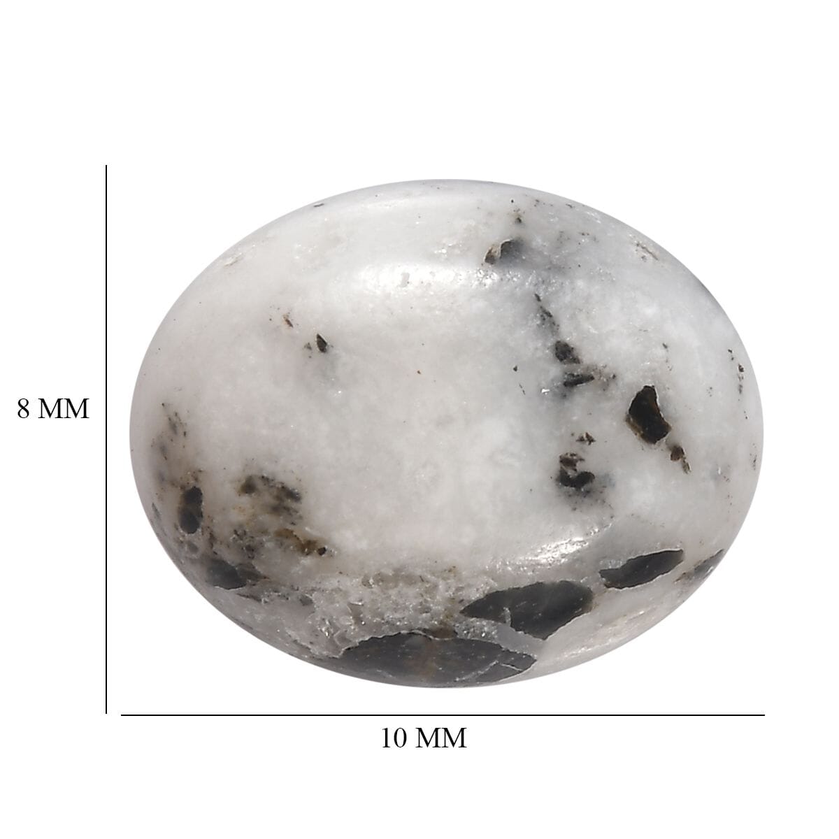 White Buffalo (Ovl 10x8 mm) 2.40 ctw Loose Gemstone image number 4