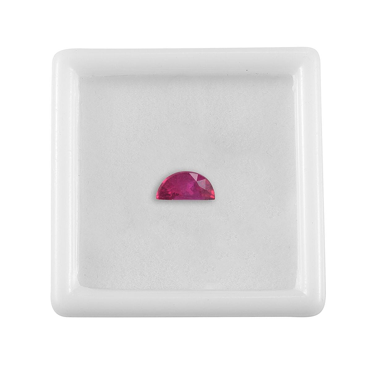 Niassa Ruby (FF) (D Shape 7x3.5 mm) 0.60 ctw Loose Gemstone