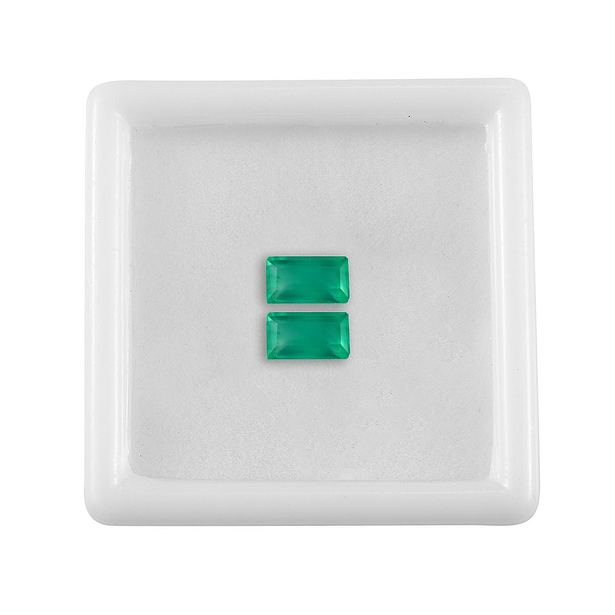 Green Onyx Set of 2 (Bgt 8x4 mm) 1.58 ctw Loose Gemstone