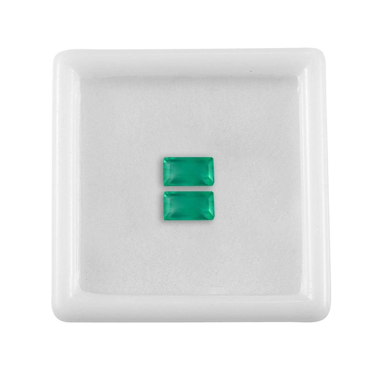 Green Onyx Set of 2 (Bgt 8x4 mm) 1.58 ctw Loose Gemstone image number 3