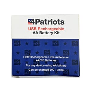 CLOSEOUT 4Patriot USB Rechargeable AA Batteries Ships in 5-7 Business Days