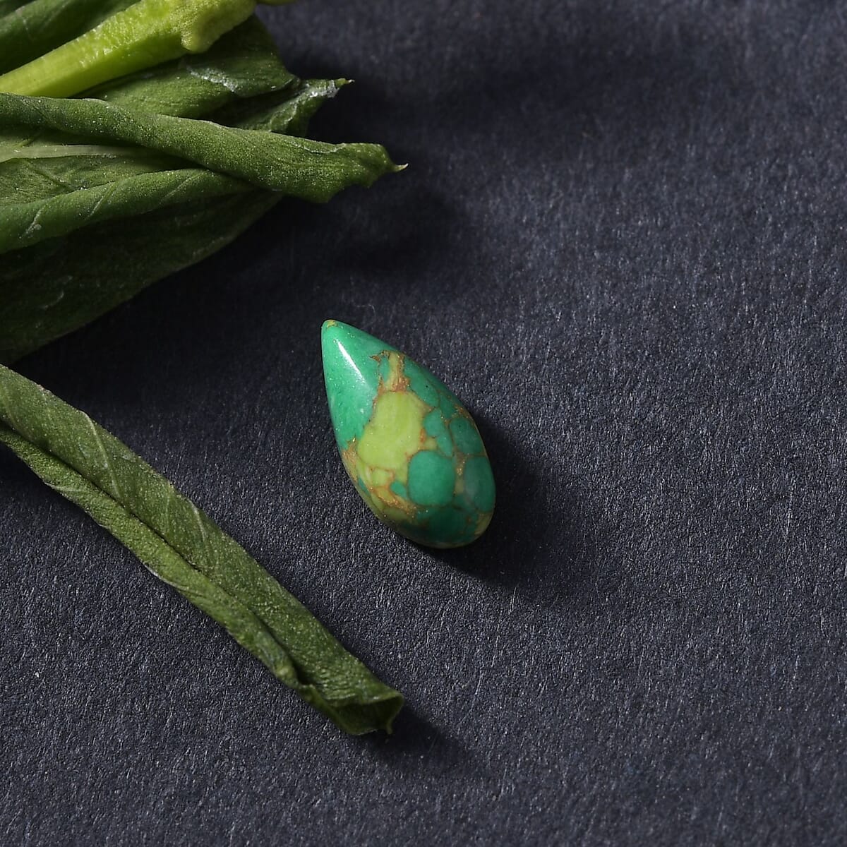 Mojave Green Turquoise (Pear 8x4 mm) 0.60 ctw Loose Gemstone image number 1