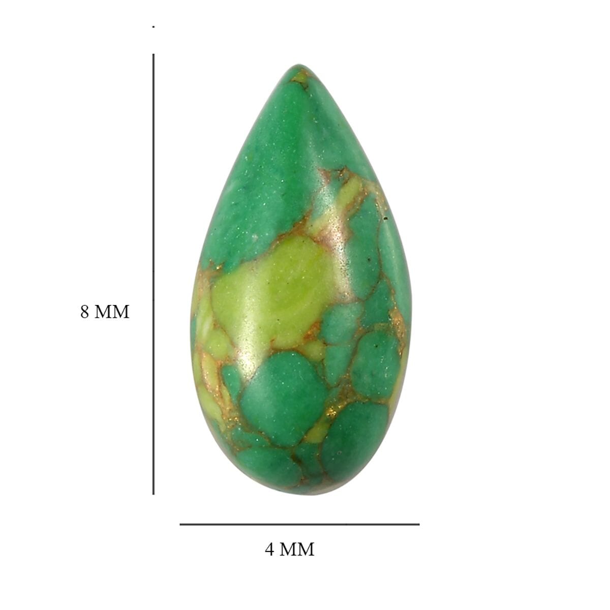 Mojave Green Turquoise (Pear 8x4 mm) 0.60 ctw Loose Gemstone image number 4
