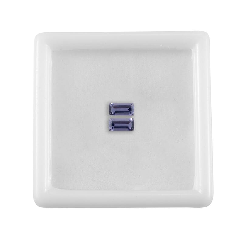 Catalina Iolite Set of 2 (Bgt 5x2.5 mm) 0.34 ctw Loose Gemstone