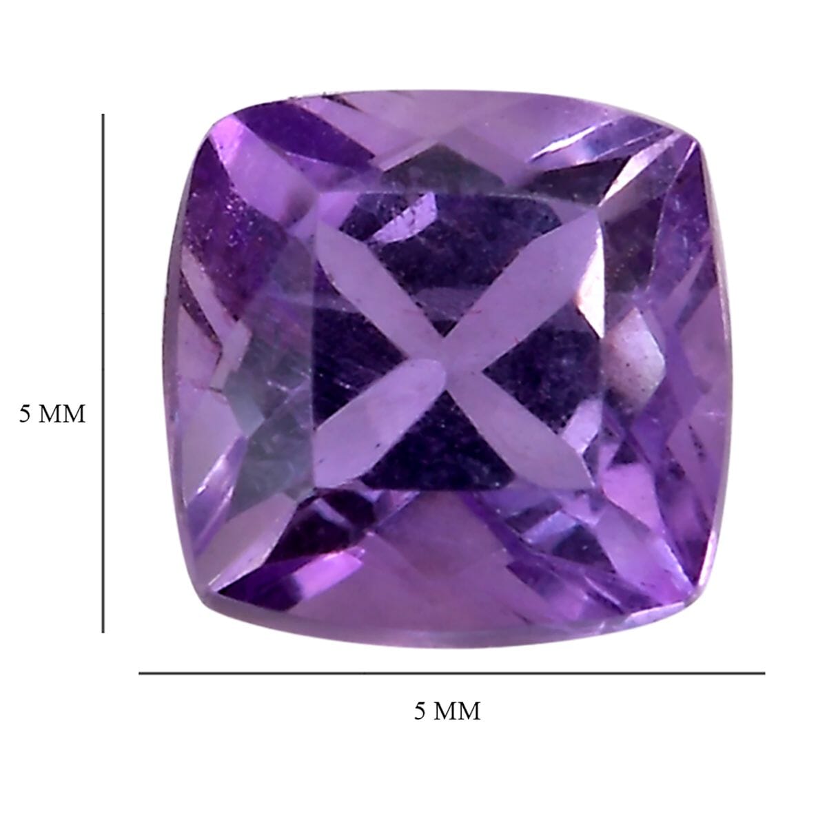 Mashamba Amethyst Set of 2 (Cush 5x5 mm) 0.92 ctw Loose Gemstone image number 4