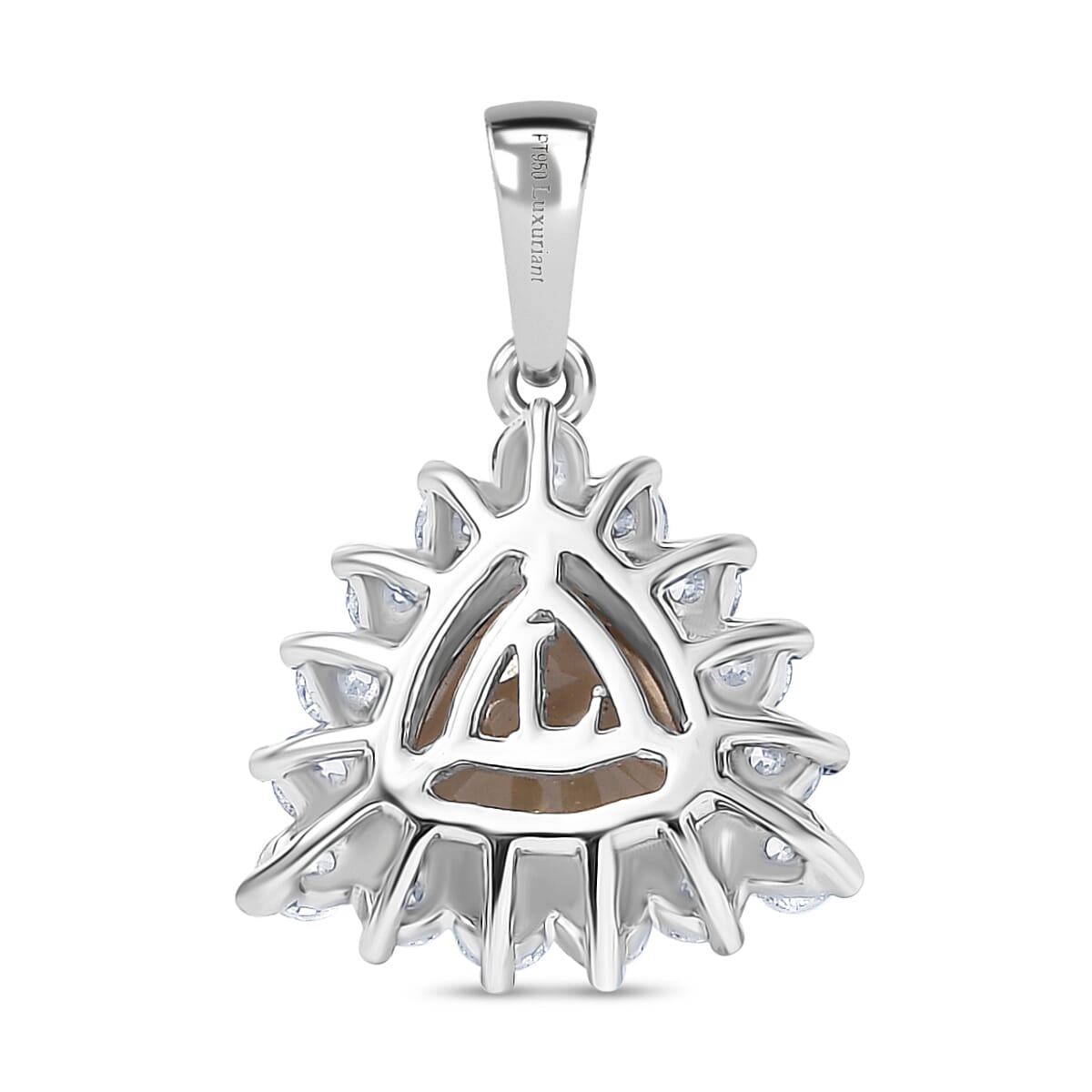 AAA Turkizite and Luxuriant Lab Grown Diamond G-H SI 1.80 ctw Pendant without Chain in 950 Platinum