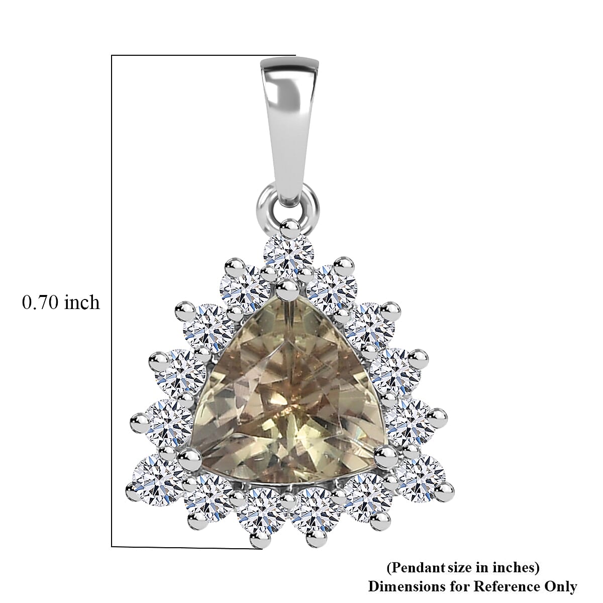 AAA Turkizite and Luxuriant Lab Grown Diamond G-H SI 1.80 ctw Pendant without Chain in 950 Platinum