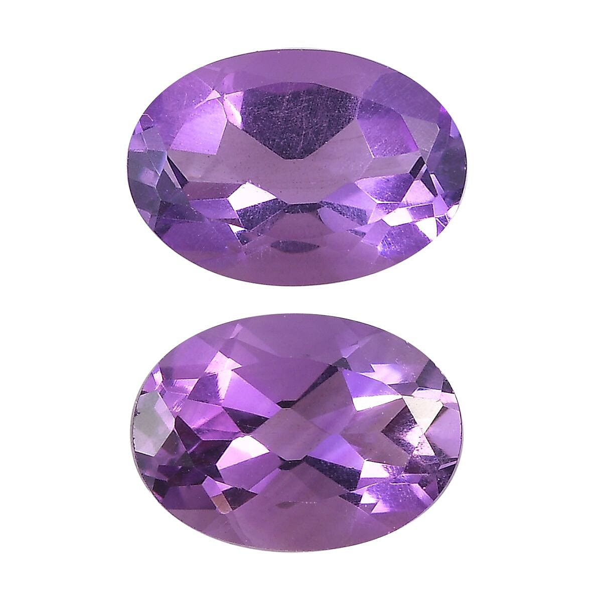 Mashamba Amethyst Set of 2 (Ovl 7x5 mm) 1.27 ctw Loose Gemstone