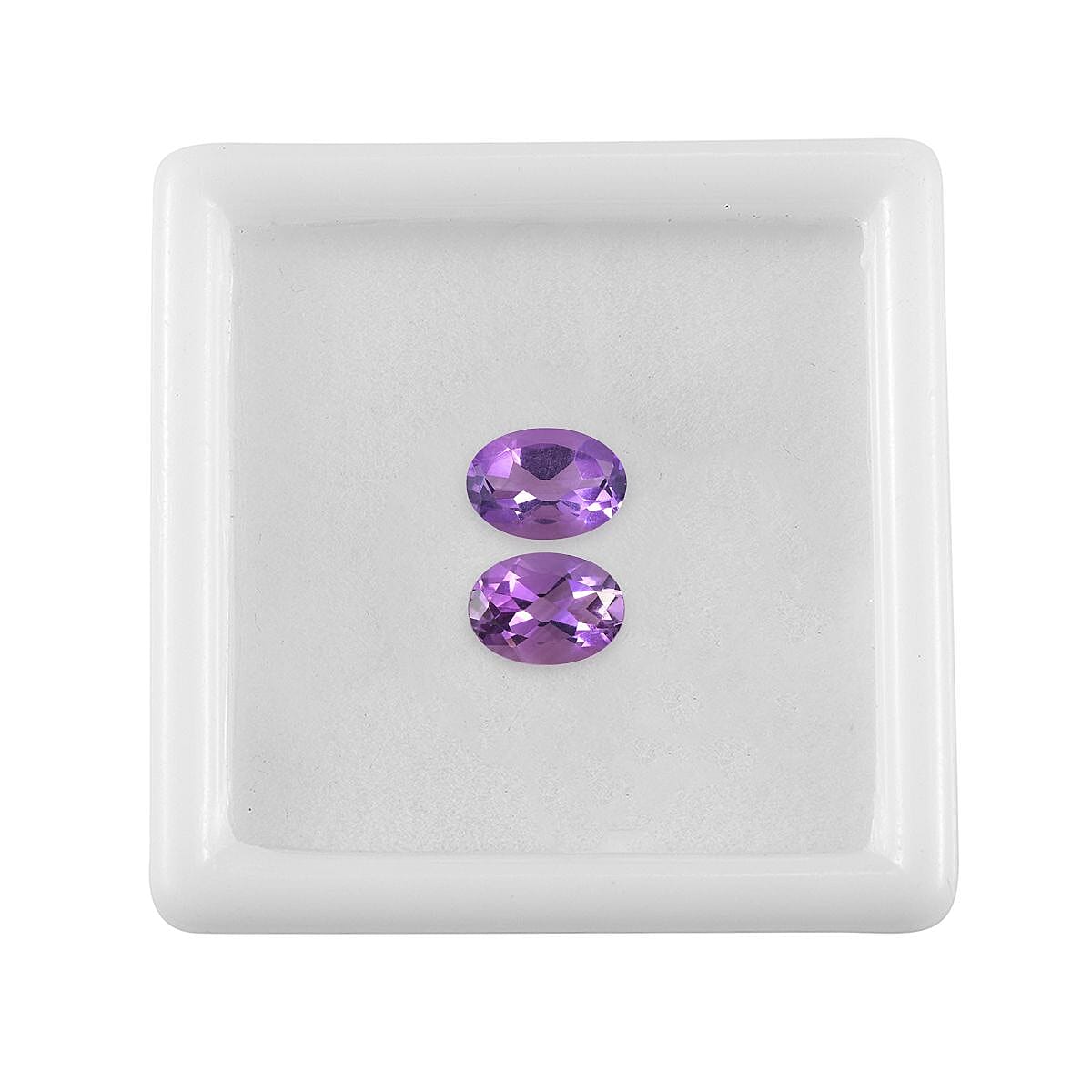 Mashamba Amethyst Set of 2 (Ovl 7x5 mm) 1.27 ctw Loose Gemstone
