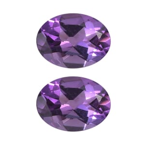 AA Mashamba Amethyst Set of 2 (Ovl 8x6 mm) 2.10 ctw Loose Gemstone