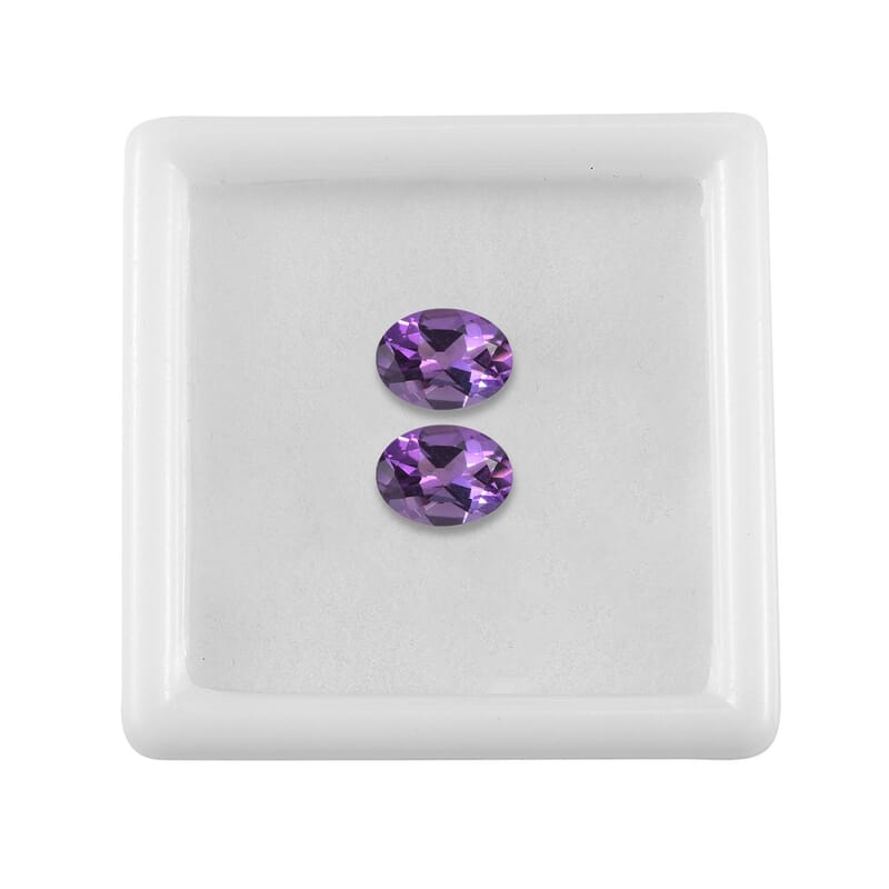 AA Mashamba Amethyst Set of 2 (Ovl 8x6 mm) 2.10 ctw Loose Gemstone