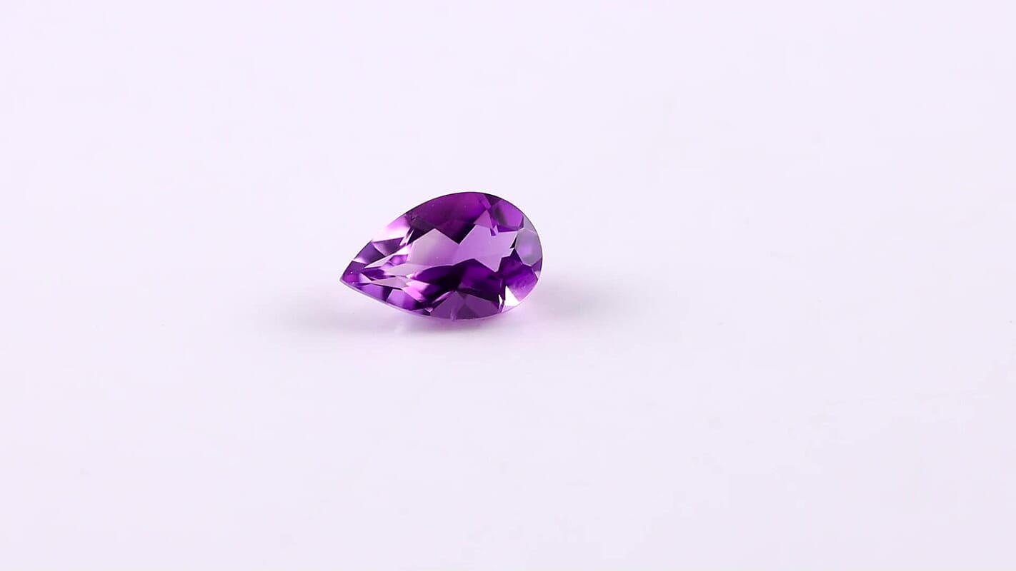 AA Mashamba Amethyst (Pear 8x5 mm) 0.60 ctw Loose Gemstone