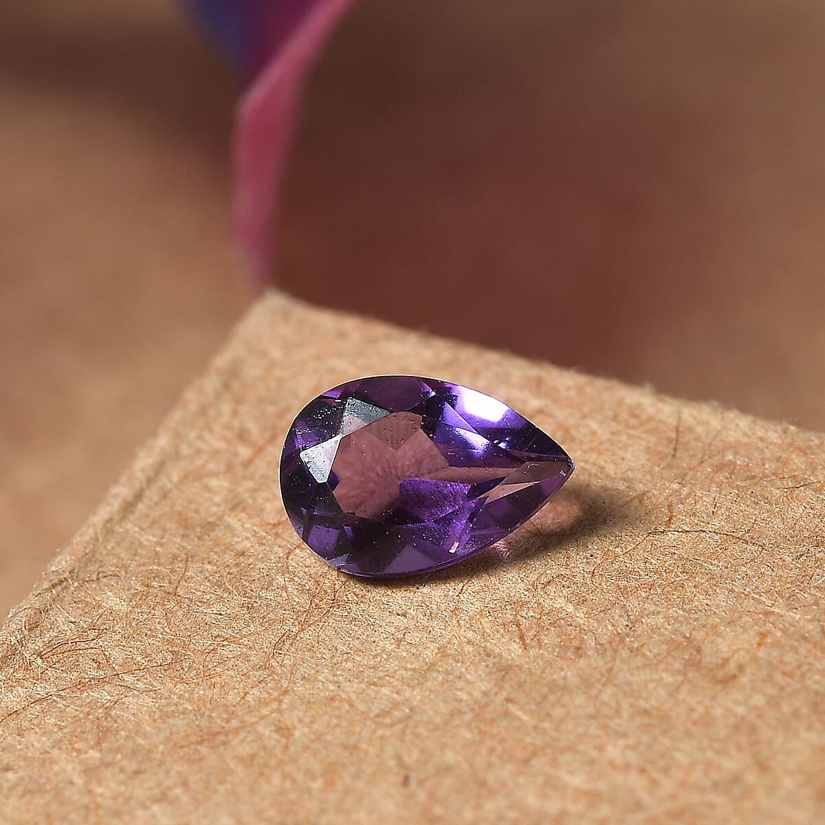 AA Moroccan Amethyst (Pear 6x4 mm) 0.33 ctw Loose Gemstone image number 1