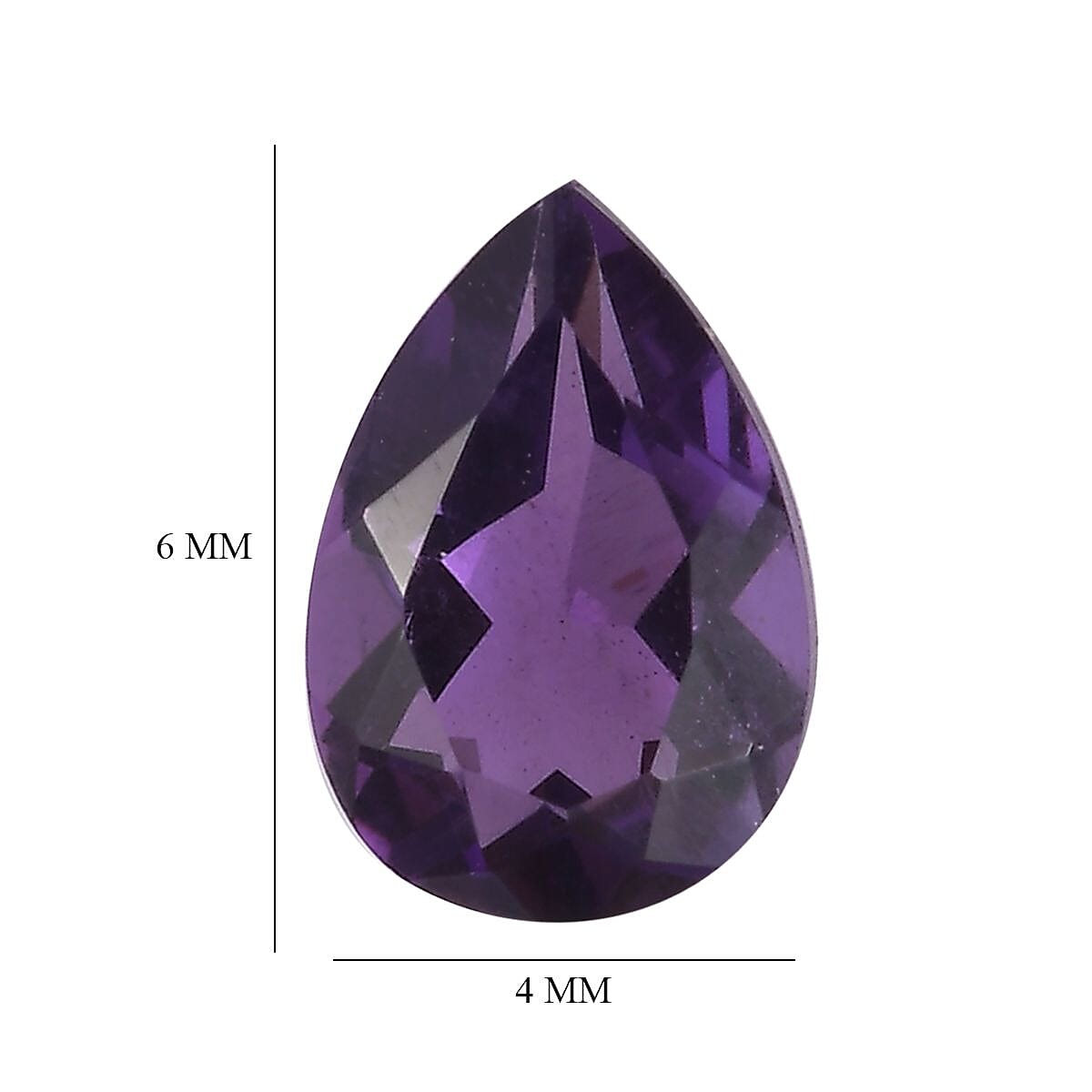 AA Moroccan Amethyst (Pear 6x4 mm) 0.33 ctw Loose Gemstone image number 4
