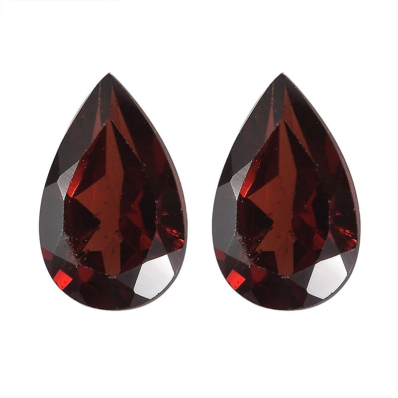 Set of 2 Mozambique Garnet (Pear 8x5 mm) 1.86 ctw Loose Gemstone