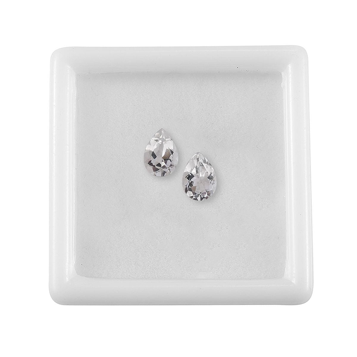 Brazilian Petalite Set of 2 (Pear 7x5 mm) 1.01 ctw Loose Gemstone