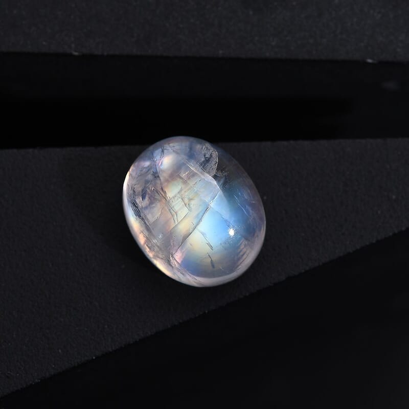 Rainbow Moonstone (Oval 11x9 mm) 3.50 ctw Loose Gemstone