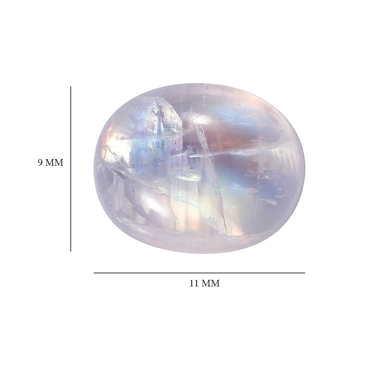 Rainbow Moonstone (Oval 11x9 mm) 3.50 ctw Loose Gemstone