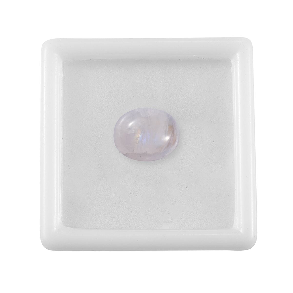 Rainbow Moonstone (Oval 12x10 mm) 4.80 ctw Loose Gemstone image number 3