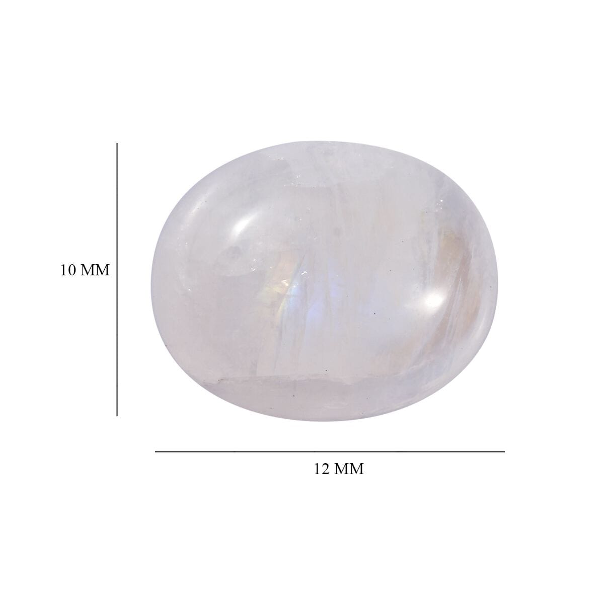 Rainbow Moonstone (Oval 12x10 mm) 4.80 ctw Loose Gemstone image number 4