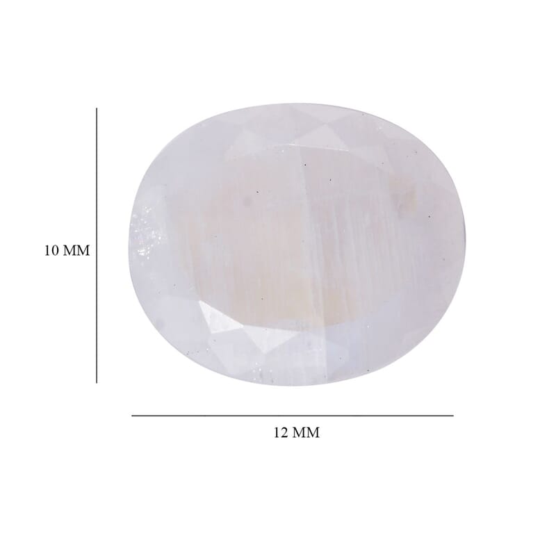 AA Rainbow Moonstone (Oval 12x10 mm) 4.40 ctw Loose Gemstone