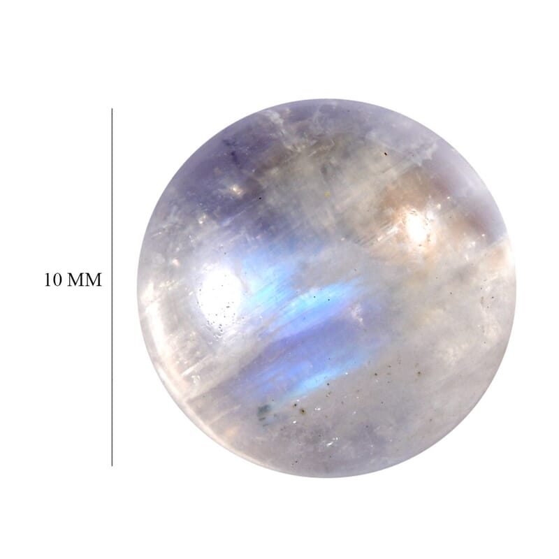AA Rainbow Moonstone (Rnd 10 mm) 3.70 ctw Loose Gemstone