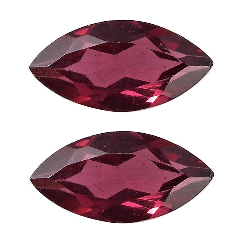 Orissa Rhodolite Garnet Set Of 2 (Mrq 6x3 mm) 0.53 ctw Loose Gemstone