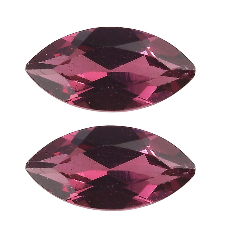 Orissa Rhodolite Garnet Set Of 2 (Mrq 8x4 mm) 1.19 ctw Loose Gemstone