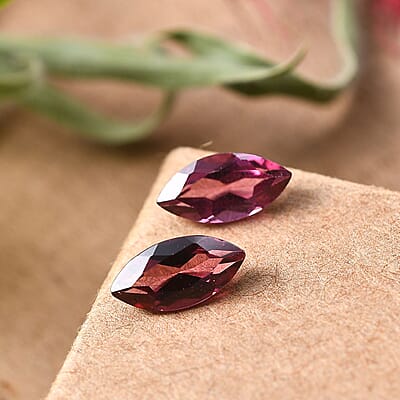 Orissa Rhodolite Garnet Set Of 2 (Mrq 8x4 mm) 1.19 ctw Loose Gemstone