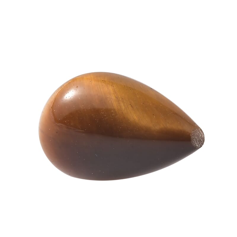 Tigers Eye (Drop 14x10 mm) 7.40 ctw Loose Gemstone