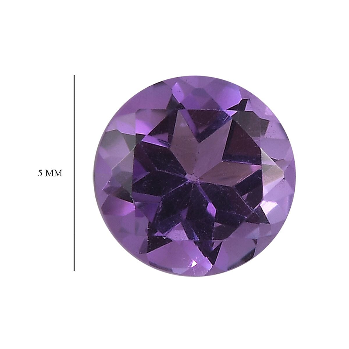 Uruguay Amethyst (Rnd 5 mm) 0.82 ctw Loose Gemstone