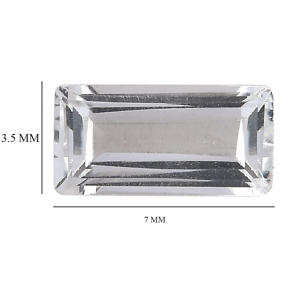 White Topaz Set of 2 (Bgt 7x3.5 mm) 1.35 ctw Loose Gemstone