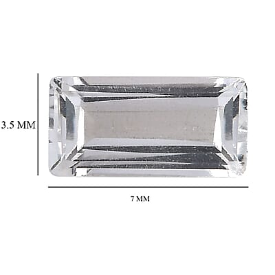 White Topaz Set of 2 (Bgt 7x3.5 mm) 1.35 ctw Loose Gemstone